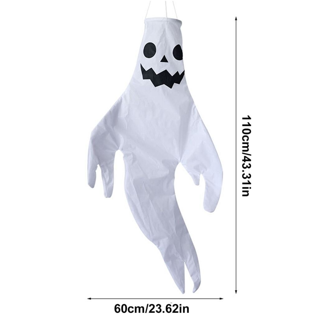 4 kpl Halloween ghost tuulisukkia, ghost face tuulisukkia, 130*60cm hinta ja tiedot | Juhlakoristeet | hobbyhall.fi