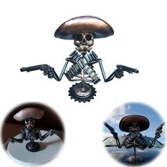 Cowboy Skeleton Gunman Veistos, Halloween Skeleton Veistos, 11,5 x 15,2 cm hinta ja tiedot | Juhlakoristeet | hobbyhall.fi