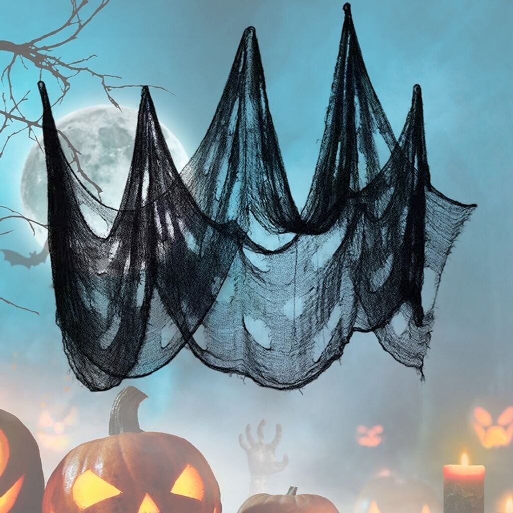 Halloween-koriste, 76 cm x 180 cm, musta hinta ja tiedot | Juhlakoristeet | hobbyhall.fi