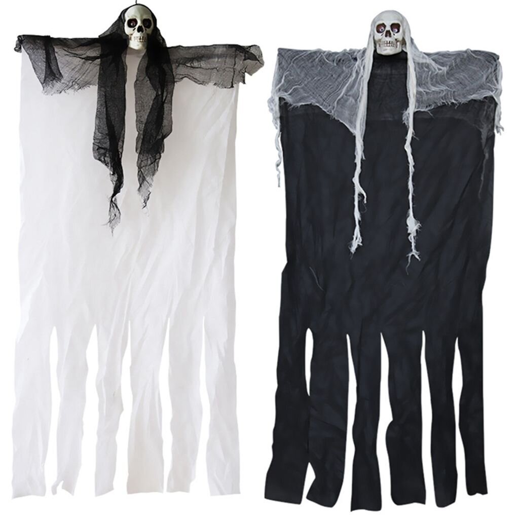 Halloween Hanging Ghost -koristelu, musta, 100 x 50 cm hinta ja tiedot | Juhlakoristeet | hobbyhall.fi