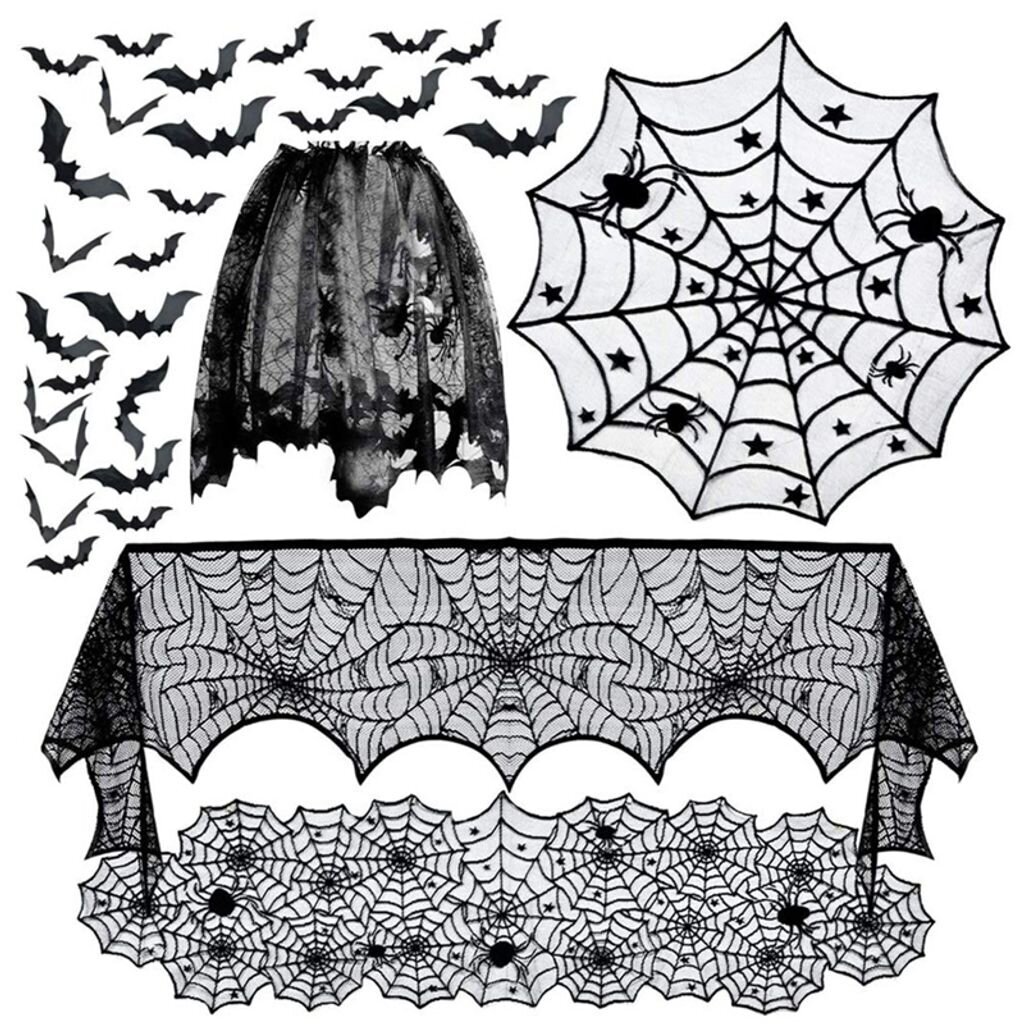 20 kpl Spider Web -pöytäliinasetti, Halloween-koristeet hinta ja tiedot | Juhlakoristeet | hobbyhall.fi