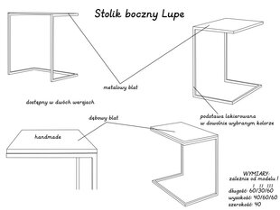 Sivupöytä LUPE METAL 30, musta hinta ja tiedot | Sohvapöydät | hobbyhall.fi