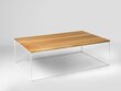 Sohvapöytä TENSIO WOOD 140x80, tammiviilu, valkoinen. hinta ja tiedot | Sohvapöydät | hobbyhall.fi