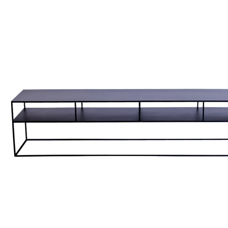 TV-taso Tensio Floor Metal, 200x45 cm, musta hinta ja tiedot | TV-tasot | hobbyhall.fi