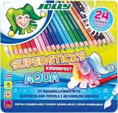 Värilliset akvarellikynät Jolly Aqua, 24 väriä hinta ja tiedot | Taide- ja askartelutarvikkeet | hobbyhall.fi