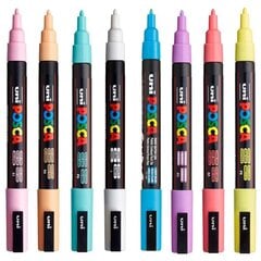 Värilliset tussit Uni Ball Posca Soft Color, 8 kpl. hinta ja tiedot | Taide- ja askartelutarvikkeet | hobbyhall.fi