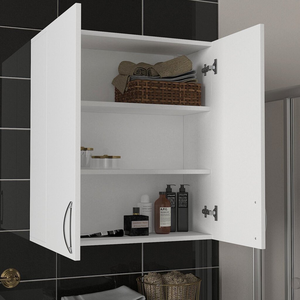 Kylpyhuonekaappi Kalune Design 731, valkoinen. hinta ja tiedot | Kylpyhuonekaapit | hobbyhall.fi