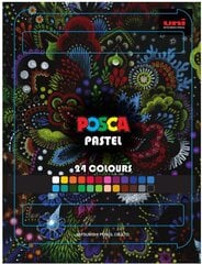 Väriliidut Posca, 24 kpl. hinta ja tiedot | Taide- ja askartelutarvikkeet | hobbyhall.fi