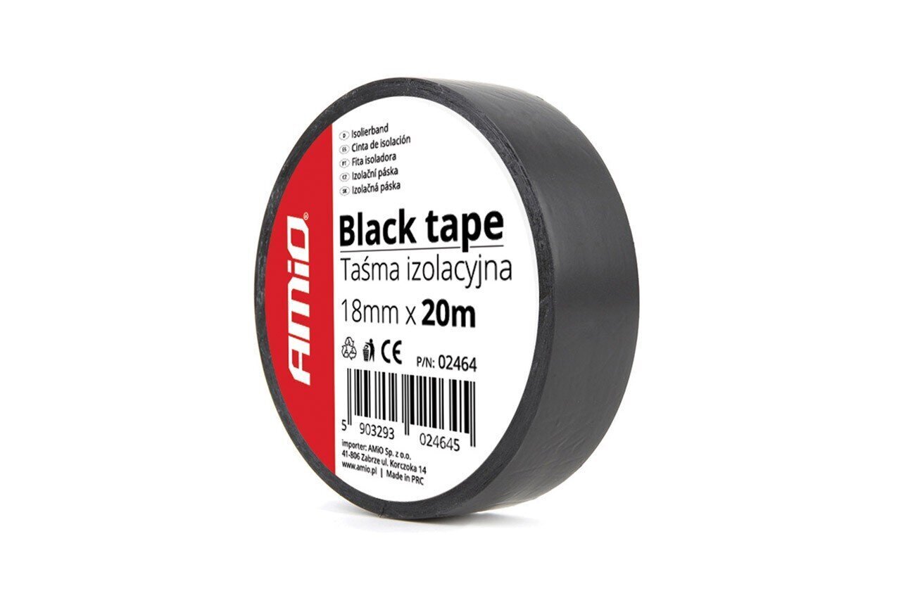 Teippi 18 mm x 20 m, 1 kpl, musta hinta ja tiedot | Toimistotarvikkeet | hobbyhall.fi