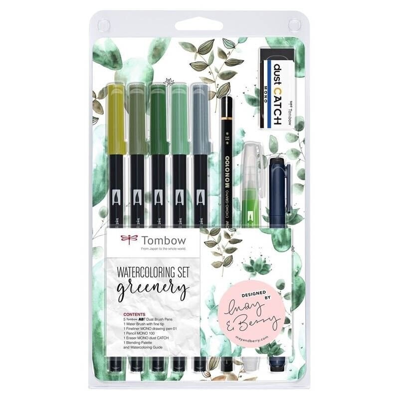 Aseta TOMBOW ABT GREENERY hinta ja tiedot | Taide- ja askartelutarvikkeet | hobbyhall.fi