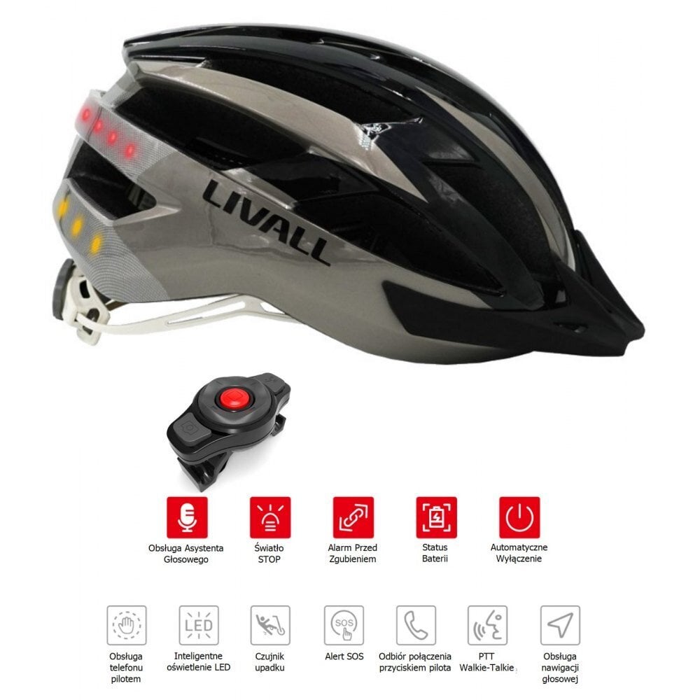 Pyöräilykypärä MTB Livall MT1 Neo Intercom/LED/SOS/BT 54-58cm hinta ja tiedot | Kypärät | hobbyhall.fi