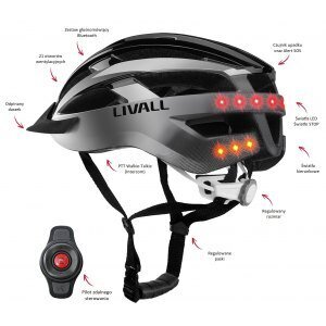 Pyöräilykypärä MTB Livall MT1 Neo Intercom/LED/SOS/BT 54-58cm hinta ja tiedot | Kypärät | hobbyhall.fi