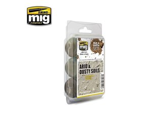 Aging Kit Ammo Mig Arid & Dusty Soils, 7440 hinta ja tiedot | Taide- ja askartelutarvikkeet | hobbyhall.fi