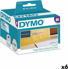 Etikettirulla Dymo, 89 x 36 mm, 6 kpl hinta ja tiedot | Toimistotarvikkeet | hobbyhall.fi