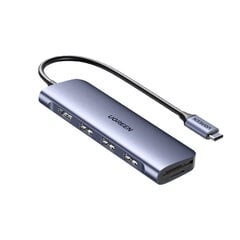 Sovitin UGREEN 70410 CM195 6in1 USB-C Sisään HDMI 3USB3.0 SD/TF för HUAWEI Mate40/P50 Samsung S20 hinta ja tiedot | Adapterit | hobbyhall.fi