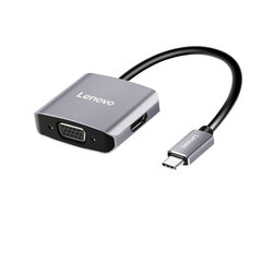 Sovitin Lenovo F1-C02 Type-C Sisään HDMI VGA för HUAWEI Mate40/P50 Samsung S20 hinta ja tiedot | Lenovo Tietokoneiden lisävarusteet | hobbyhall.fi