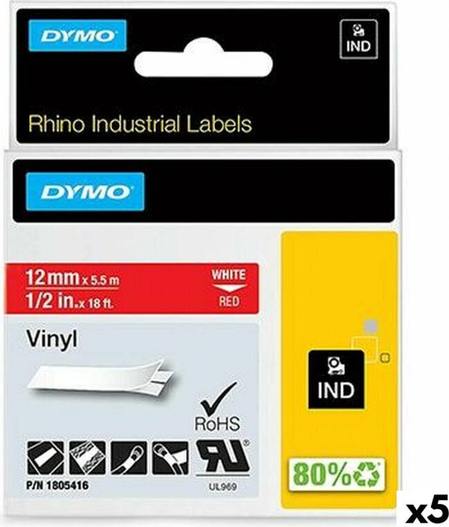 Laminointiteippi Dymo, 12 x 5,5 mm, 5 kpl hinta ja tiedot | Toimistotarvikkeet | hobbyhall.fi