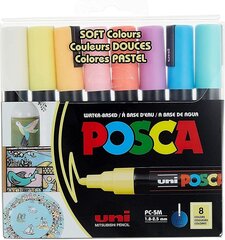 Tussit Uni-Ball Posca PC-5M SOFT Color, 8 kpl. hinta ja tiedot | Taide- ja askartelutarvikkeet | hobbyhall.fi