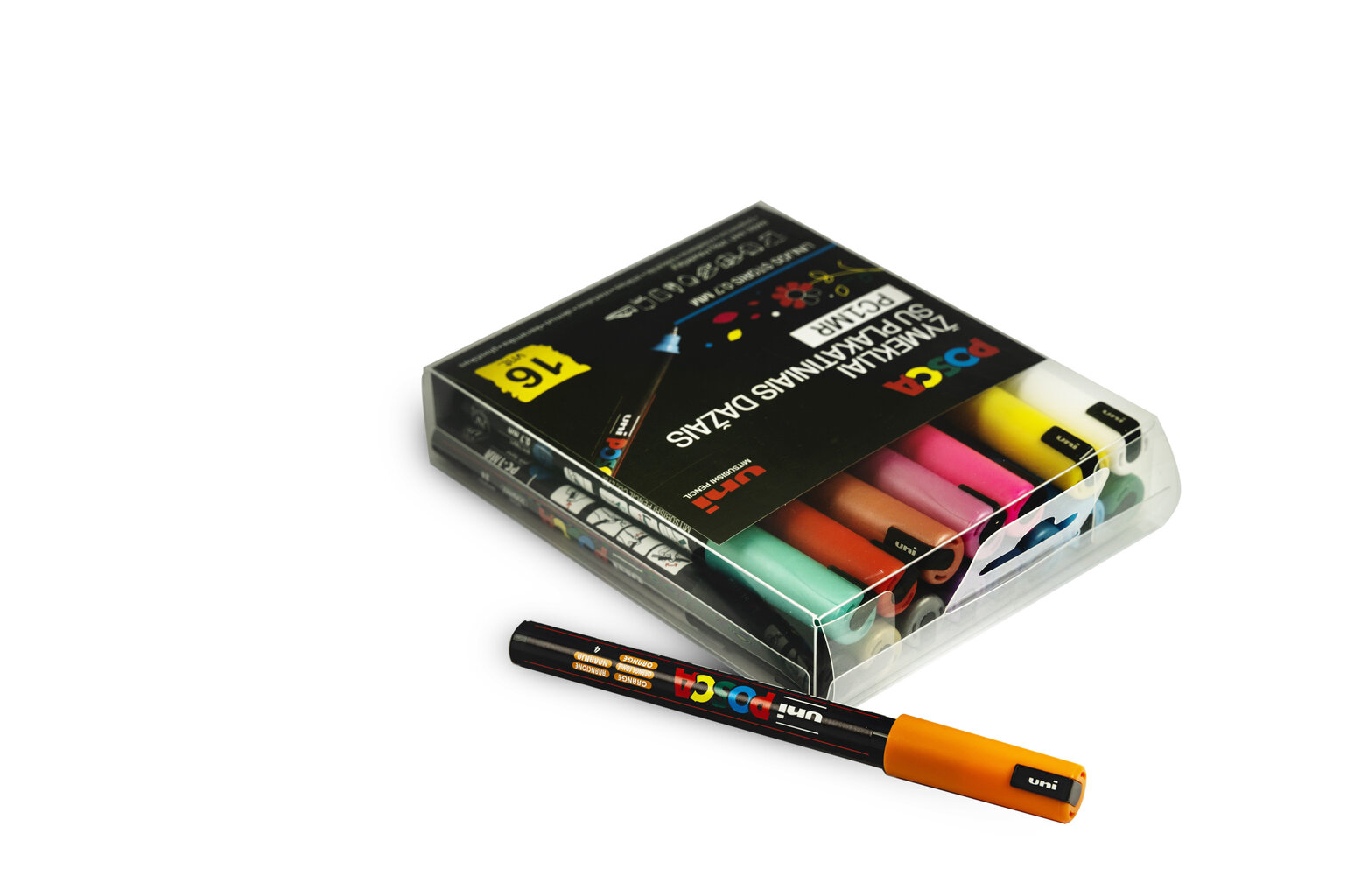 Tussit Uni Ball Posca PC-1MR, 16 kpl. hinta ja tiedot | Taide- ja askartelutarvikkeet | hobbyhall.fi