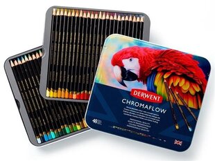 Värikynät Derwent Chromaflow, 48 kpl. hinta ja tiedot | Taide- ja askartelutarvikkeet | hobbyhall.fi