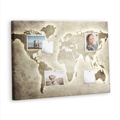 Pin board Maailman kartta, 100x70 cm hinta ja tiedot | Toimistotarvikkeet | hobbyhall.fi