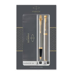 Parker Pen Set IM Brush Metal GT hinta ja tiedot | Kirjoitusvälineet | hobbyhall.fi