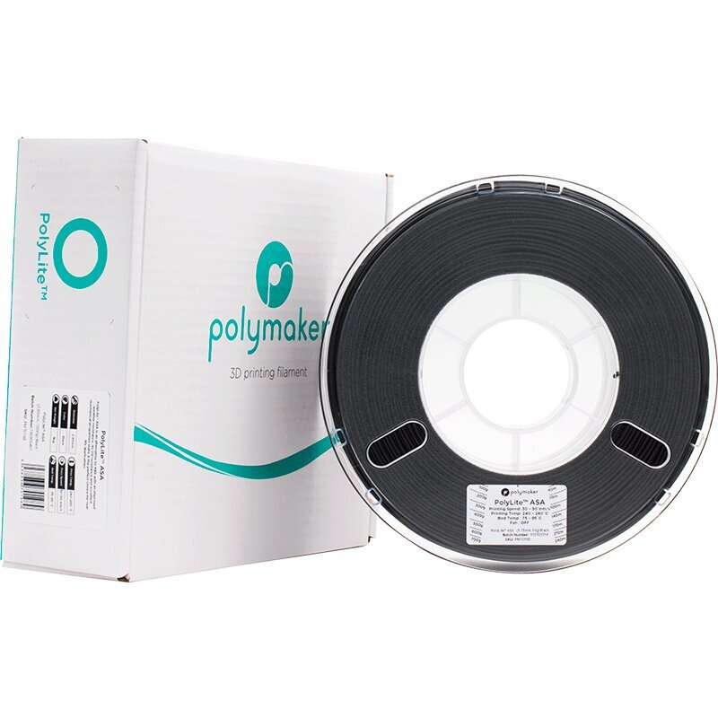 Polymaker PolyLite ASA - 1kg - 1,75mm - Musta hinta ja tiedot | Älylaitteiden lisätarvikkeet | hobbyhall.fi