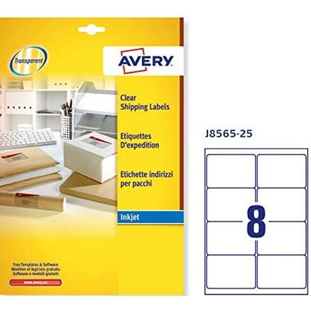 Tarrat Avery Quickpeel 99,1 x 67,7 mm, 25 kpl hinta ja tiedot | Vihkot, muistikirjat ja paperit | hobbyhall.fi