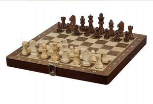 Puinen turnausshakki Sunrise Chess & Games Exclusive Walnut, 30 x 30 cm hinta ja tiedot | Lautapelit ja älypelit | hobbyhall.fi