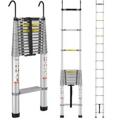 Teleskooppitikkaat Vevor, 5,54 m, 190 kg hinta ja tiedot | Tikkaat | hobbyhall.fi