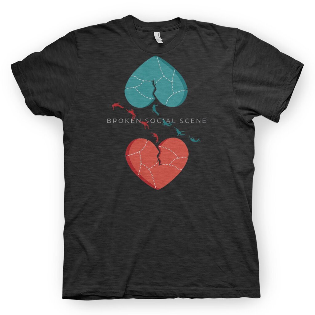 Broken Social Scene Hearts Dark Heather Grey T-paita hinta ja tiedot | Miesten T-paidat | hobbyhall.fi