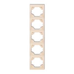 Karlik Logo beige - pystysuora 5jakkinen kehys - 1LRV-5 hinta ja tiedot | Kytkimet ja pistorasiat | hobbyhall.fi