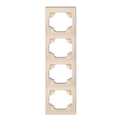 Karlik Logo beige - pystysuora 4jakkinen kehys - 1LRV-4 hinta ja tiedot | Kytkimet ja pistorasiat | hobbyhall.fi