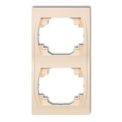 Karlik logo beige - pystysuora 2jakkinen kehys - 1LRV-2 hinta ja tiedot | Kytkimet ja pistorasiat | hobbyhall.fi