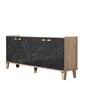 Kalune Design Sumer H3030 -konsolipöytä, ruskea/musta hinta ja tiedot | Sivupöydät | hobbyhall.fi