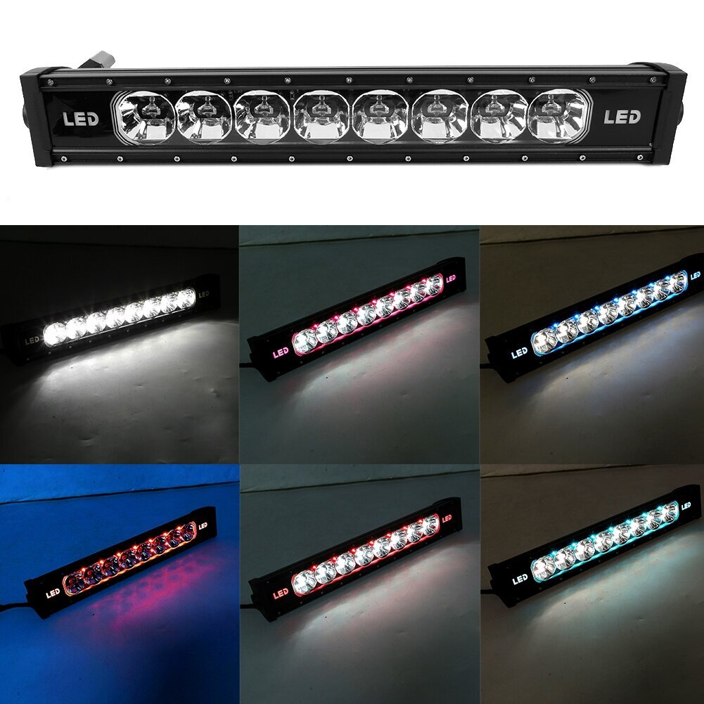 180W 24000LM RGB LED-valopalkki Seitsemän värin gradientti Värikäs työlamppu sopii Polaris Jeepille hinta ja tiedot | Ajovalot | hobbyhall.fi