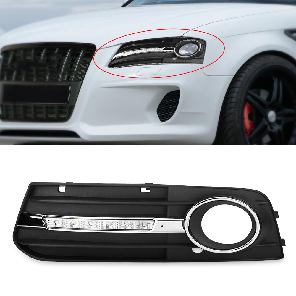 Pari päiväajovaloa DRL LED-sumuvalot kehyksen sisäsäleikön suojat Audi A4 09-12 hinta ja tiedot | Ajovalot | hobbyhall.fi