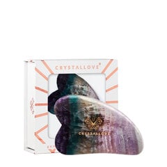 CRYSTALLOVE Sateenkaari fluoriitti gua sha kasvohierontalevy hinta ja tiedot | Kasvojen puhdistus- ja hierontalaitteet | hobbyhall.fi