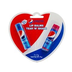 Huulirasvasarja Read My Lips Pepsi Lip Balm, 2x4g hinta ja tiedot | Huulipunat, huulikiillot ja huulirasvat | hobbyhall.fi