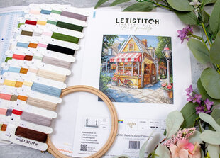 ristipistosarja Letistitch. "Leipomo" 24x24cm SLETIL8098 hinta ja tiedot | Kirjontatarvikkeet | hobbyhall.fi