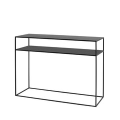 Konsolipöytä TENSIO 2 FLOOR METAL 100x35 cm, musta hinta ja tiedot | Sivupöydät | hobbyhall.fi