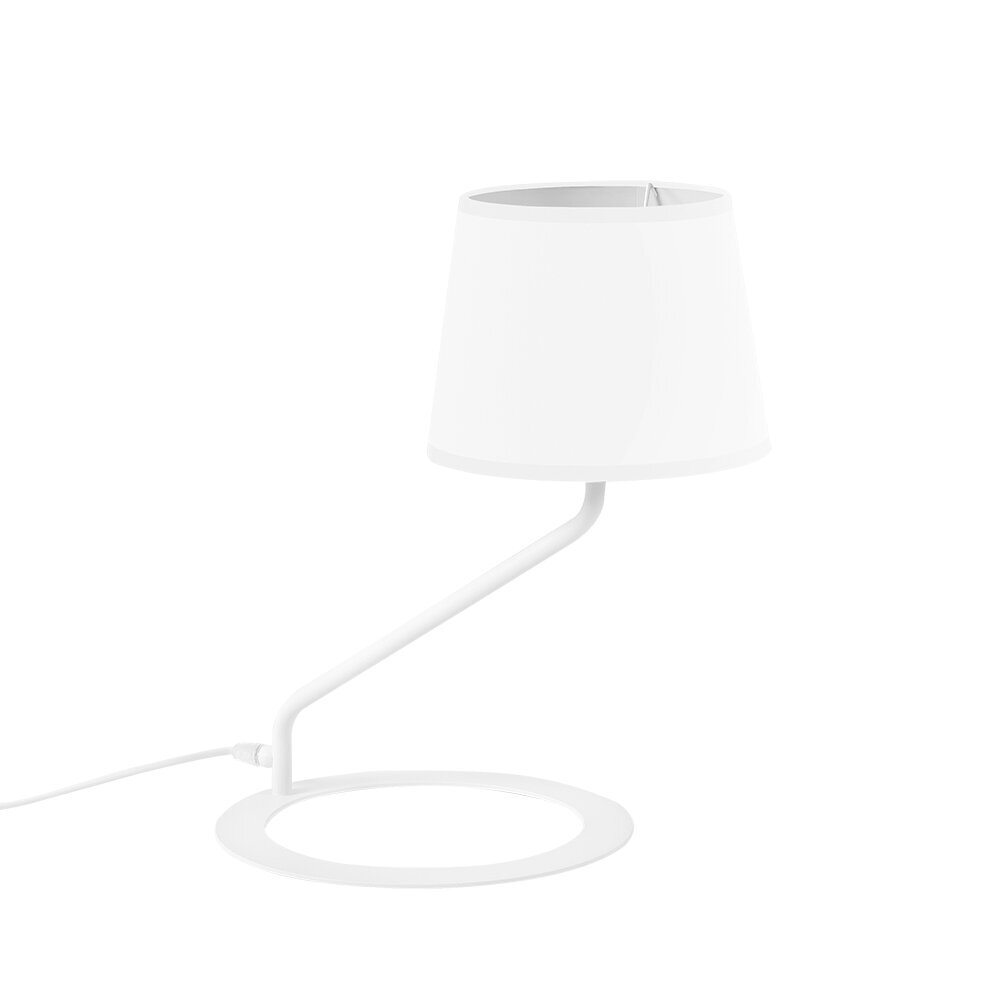 Pöytävalaisin SHADE LAMP- valkoinen varjostin valkoinen jalka valkoinen jalka hinta ja tiedot | Pöytävalaisimet | hobbyhall.fi