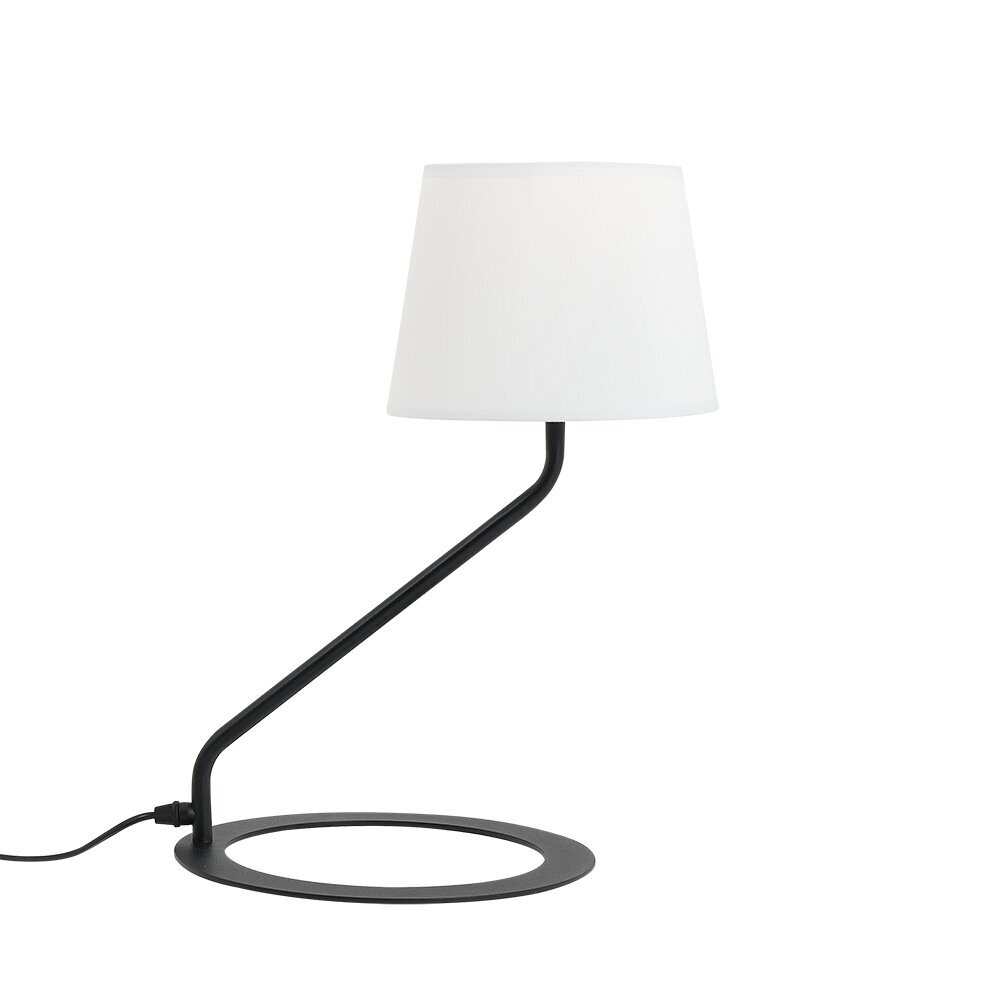 Pöytävalaisin SHADE LAMP - varjostin valkoinen jalka musta hinta ja tiedot | Pöytävalaisimet | hobbyhall.fi