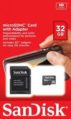 SanDisk MicroSDHC 32GB hinta ja tiedot | Kameran muistikortit | hobbyhall.fi