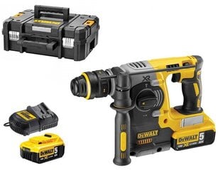 DEWALT-PORA JA VAIHTOvasara SDS-PLUS 18V 2.1J 2 x 5.0Ah XR LI-ION HARJAT TSTAK DCH273P2T hinta ja tiedot | Akkuporakoneet ja ruuvinvääntimet | hobbyhall.fi