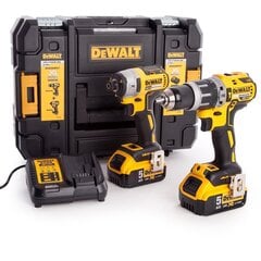 Langaton iskuväännin ja ruuvimeisselisarja Dewalt DCK266P2T 18V hinta ja tiedot | Akkuporakoneet ja ruuvinvääntimet | hobbyhall.fi