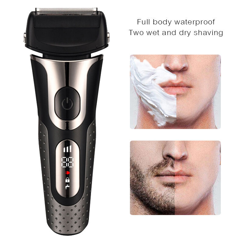 Super Electric Shaver Miesten Parranajokone Trimmer Clipper Parta Miesten Parranajokone Parranajokoneet Hiukset ja henkilökohtaiseen hygieniaan Koti hinta ja tiedot | Parranajokoneet | hobbyhall.fi