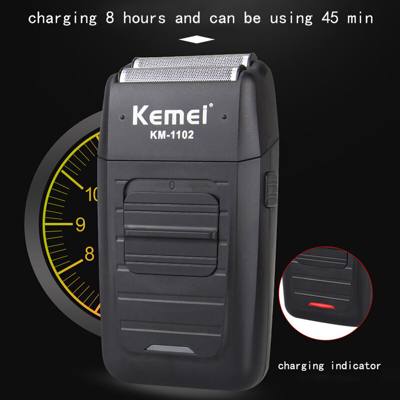 Kemei Powerful Men Electric Shaver Beard Ladattava edestakaisin parranajokone miesten parranajokone tee-se-itse hiustenleikkaus kasvojenhoito hinta ja tiedot | Parranajokoneet | hobbyhall.fi