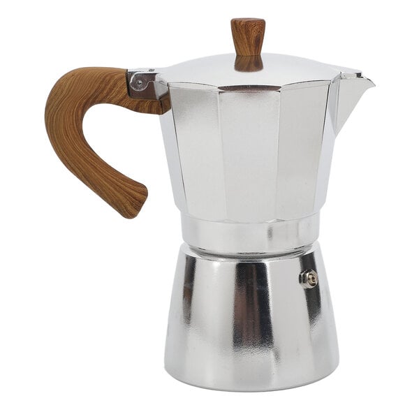 Alumiininen Moka Pot liesitaso kahvinkeitin lämmönkestävä keittiön kahvipannu kotitalouksille 6 Cup