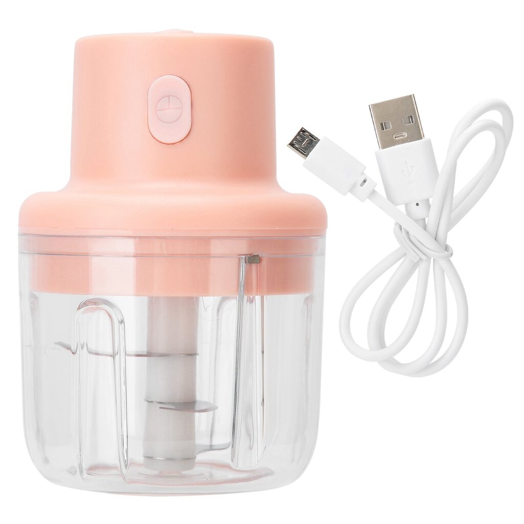 250 ml Vaaleanpunainen sähköinen lihamylly Ruokasilppuri Mini Keittiösilppuri USB-lataus hinta ja tiedot | Lihamyllyt | hobbyhall.fi